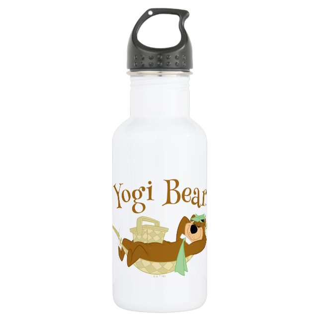 Yogi Bear Picnic Hammock Nap Time Stainless Steel Water Bottle (Front)