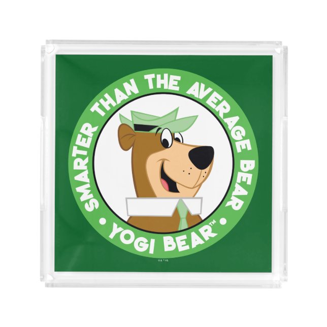 Yogi Bear Smiling Portrait Acrylic Tray (Front)