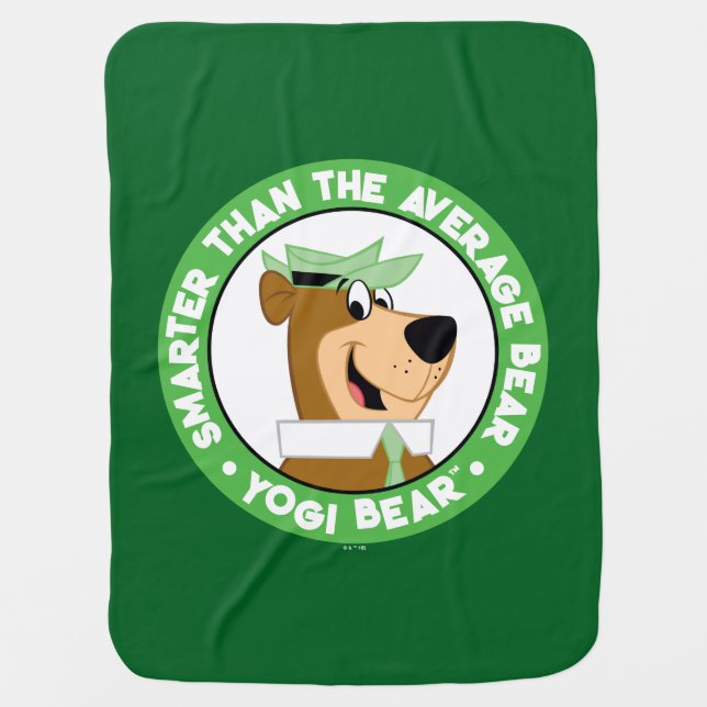 Yogi Bear Smiling Portrait Baby Blanket (Front)