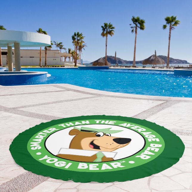 Yogi Bear Smiling Portrait Beach Towel (Pool)