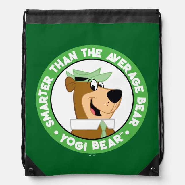 Yogi Bear Smiling Portrait Drawstring Bag (Front)