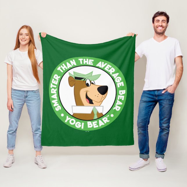 Yogi Bear Smiling Portrait Fleece Blanket (In Situ)