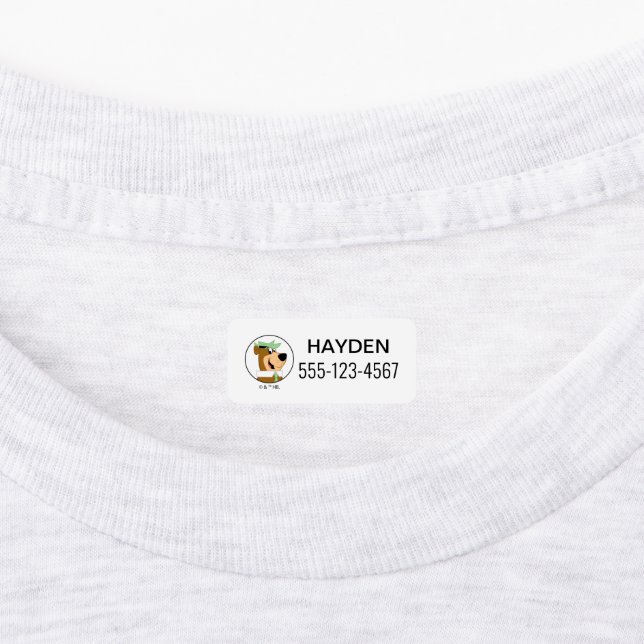 Yogi Bear Smiling Portrait Kids' Labels (Affixed)