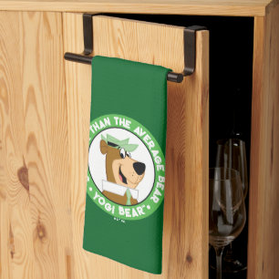 Yogi Bear Smiling Portrait Kitchen Towel