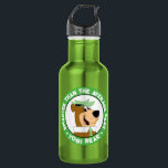 Yogi Bear Smiling Portrait Stainless Steel Water Bottle<br><div class="desc">Celebrate the classic charm of Yogi Bear with this vibrant portrait-style artwork! Featuring Yogi Bear in his signature green hat and tie, framed within a bold circular design, this illustration captures the fun-loving spirit of Jellystone Park’s most mischievous resident. With its retro animation style and timeless appeal, this design is...</div>