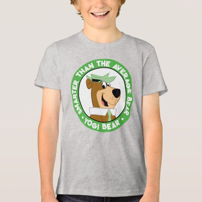Yogi Bear Smiling Portrait Tri-Blend Shirt (Front)