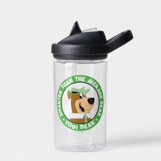 Yogi Bear Smiling Portrait Water Bottle (Left)