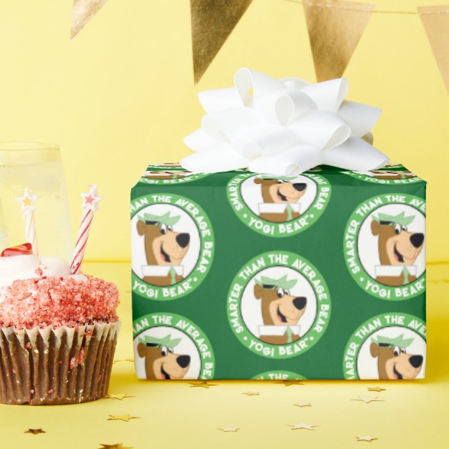 Yogi Bear Smiling Portrait Wrapping Paper (Birthday Party)