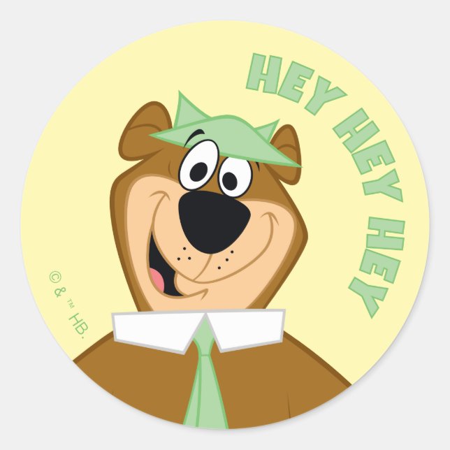 Yogi Bear Welcome Classic Round Sticker (Front)