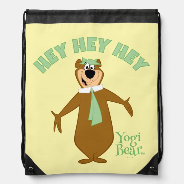 Yogi Bear Welcome Drawstring Bag (Front)
