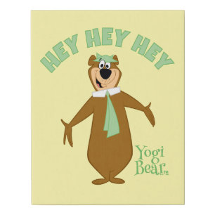 Yogi Bear Welcome Faux Canvas Print