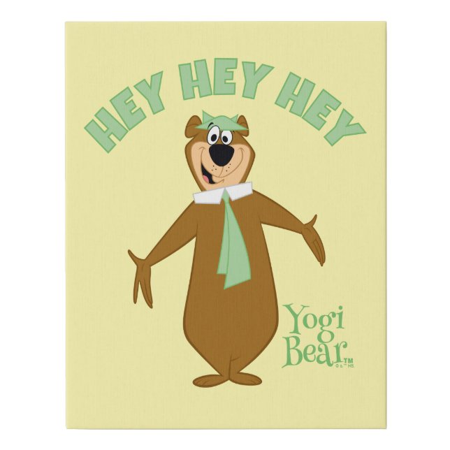Yogi Bear Welcome Faux Canvas Print (Front)