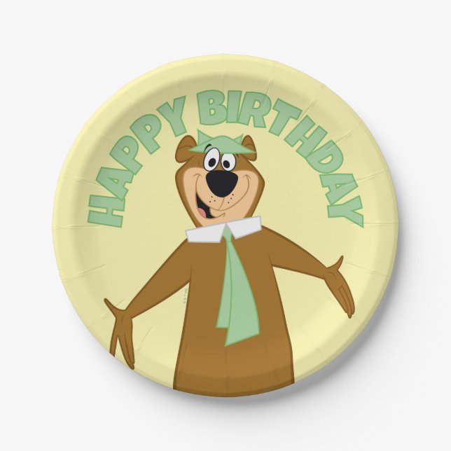 Yogi Bear Welcome Paper Plates (Front)