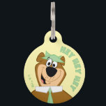 Yogi Bear Welcome Pet ID Tag<br><div class="desc">Yogi Bear is ready to welcome you to Jellystone Park with this fun and energetic artwork! Featuring the classic cartoon bear with his arms wide open in a cheerful and inviting pose, this design captures the playful and mischievous spirit of Yogi Bear. With his signature green hat and tie, this...</div>