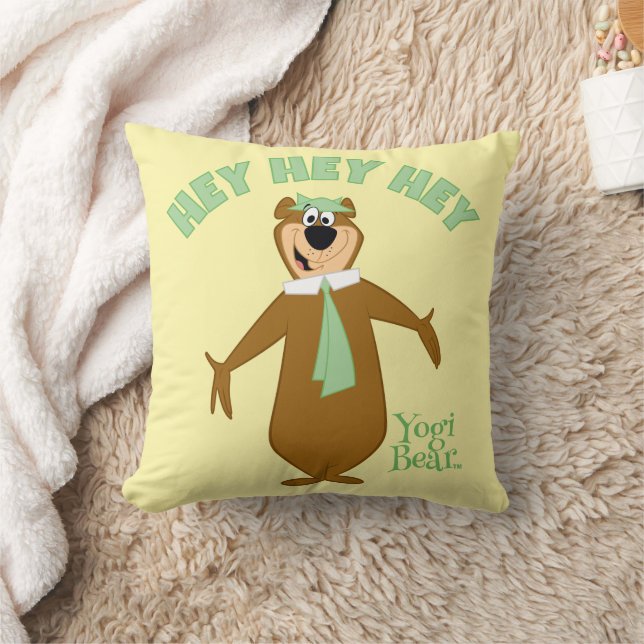 Yogi Bear Welcome Throw Pillow (Blanket)