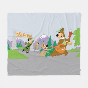 Yogi Bear's Great Picnic Basket Escape Fleece Blanket