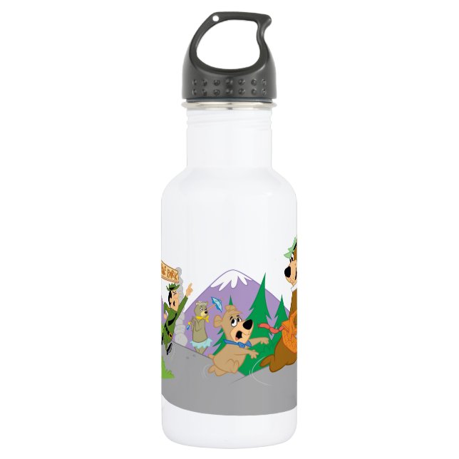 Yogi Bear's Great Picnic Basket Escape Stainless Steel Water Bottle (Front)
