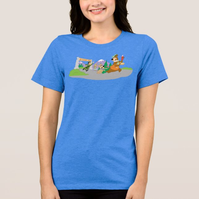 Yogi Bear's Great Picnic Basket Escape Tri-Blend Shirt (Front)