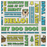 Yogi Bear&#39;s Picnic Quotes &amp; Fun Phrases Pattern Fabric