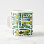 Yogi Bear's Picnic Quotes &amp; Fun Phrases Pattern Giant Coffee Mug