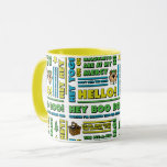 Yogi Bear's Picnic Quotes &amp; Fun Phrases Pattern Mug