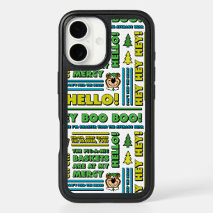 Yogi Bear's Picnic Quotes & Fun Phrases Pattern iPhone 16 Case