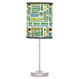 Yogi Bear's Picnic Quotes & Fun Phrases Pattern Table Lamp