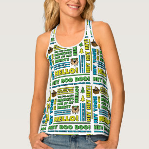 Yogi Bear's Picnic Quotes & Fun Phrases Pattern Tank Top