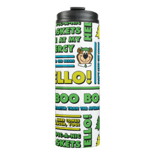 Yogi Bear's Picnic Quotes & Fun Phrases Pattern Thermal Tumbler