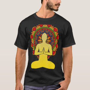 Yogi Colorful Mandala Zen Buddhist Spiritual Medit T-Shirt
