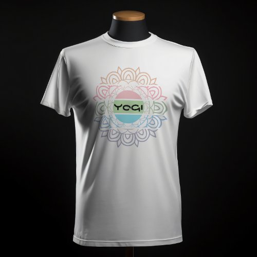 Yogi Colourful Chakra Yoga  Meditation Rainbow T_Shirt