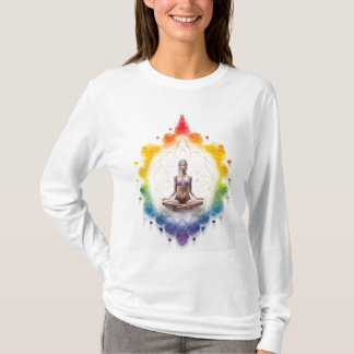 Yogi Elegance: Serene Women's Yoga Sweatshirt T-Shirt
