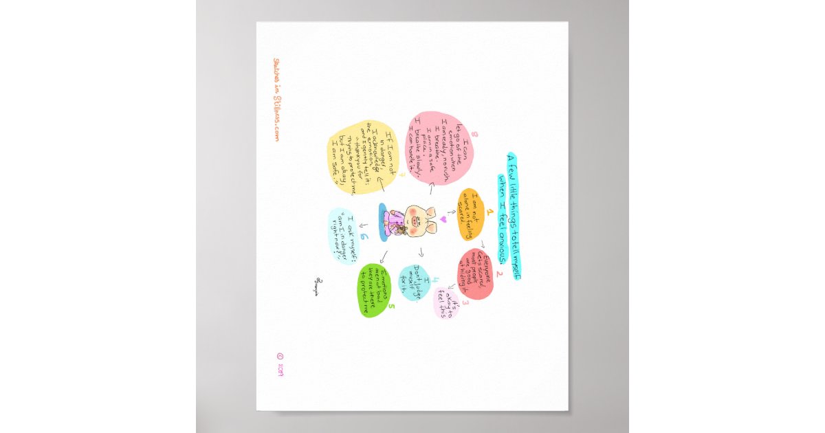 Yogi Piglet "Coping with anxiety tool" Poster Zazzle