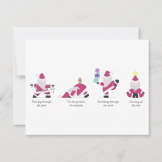 Yogi Santa Funny Yoga Pun Christmas Holiday Card