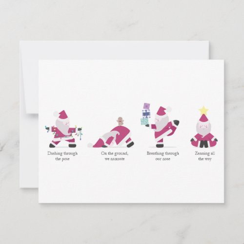  Yogi Santa Funny Yoga Pun Christmas Holiday Card