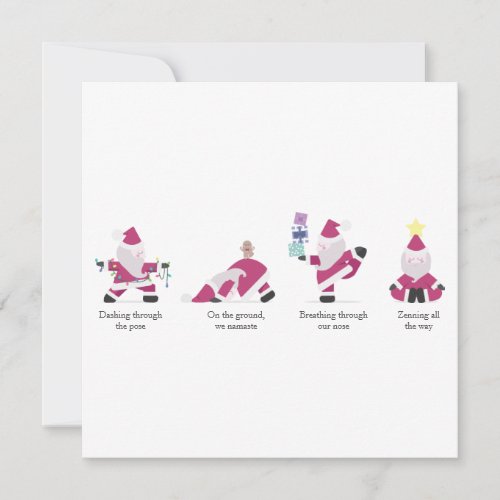  Yogi Santa Funny Yoga Pun Christmas Holiday Card