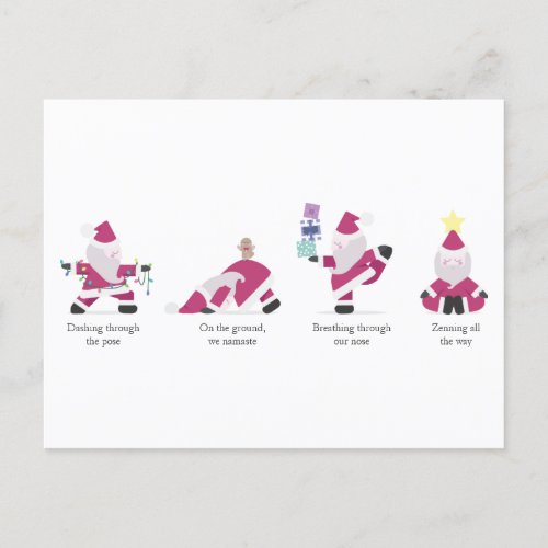 Yogi Santa Funny Yoga Pun Christmas Holiday Postcard