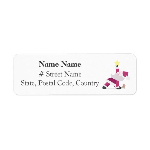  Yogi Santa Yoga Pose Christmas Holiday Label