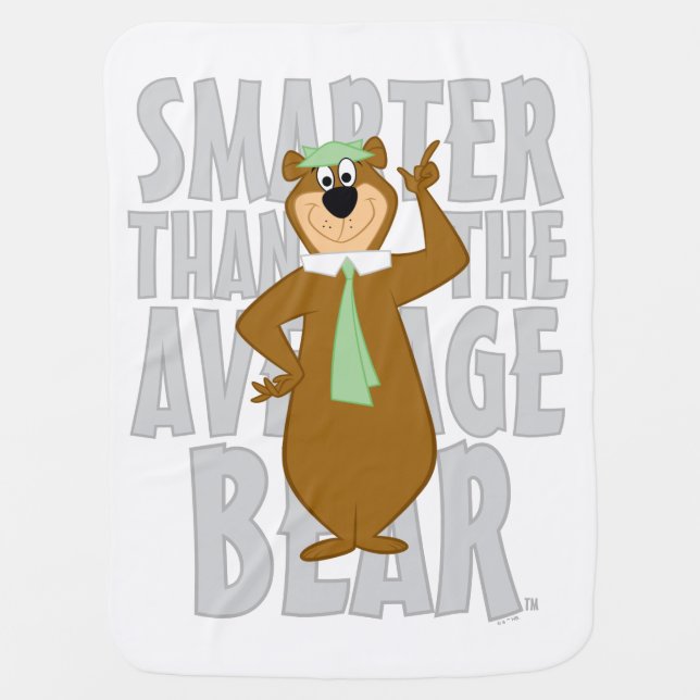 Yogi "Smarter Than The Average Bear" Baby Blanket (Front)