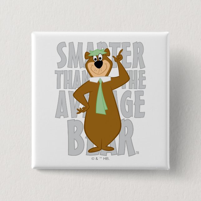 Yogi "Smarter Than The Average Bear" Button (Front)