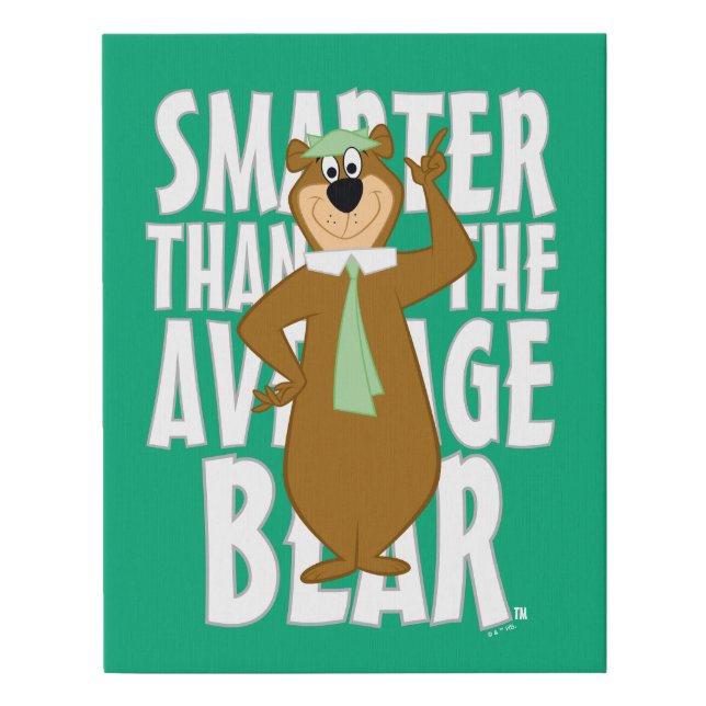 Yogi "Smarter Than The Average Bear" Faux Canvas Print (Front)