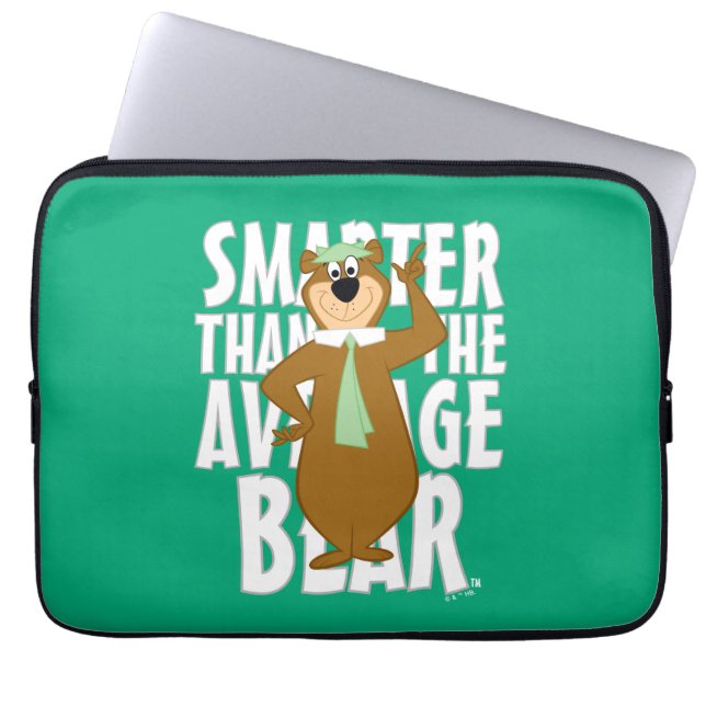 Yogi "Smarter Than The Average Bear" Laptop Sleeve (Front)