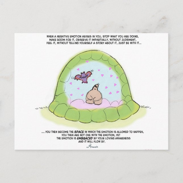 Yogi Turtle- "embracing your negative emotions" Postcard (Front)