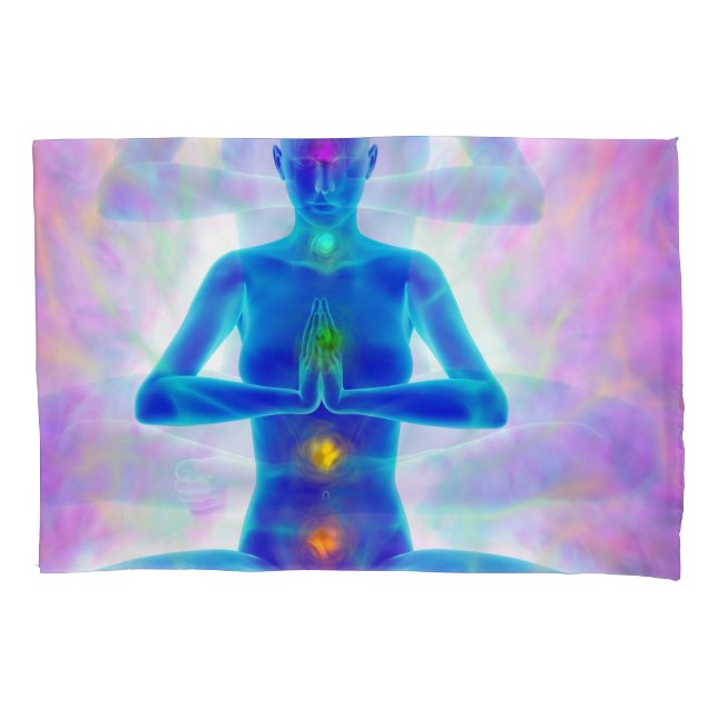 yogi,yoga,the chakra system, energy,chi,aura,heali pillow case (Front)