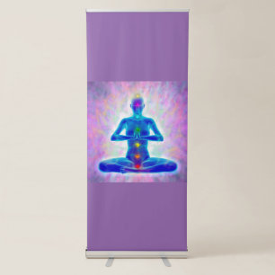 yogi,yoga,the chakra system, energy,chi,aura,heali retractable banner