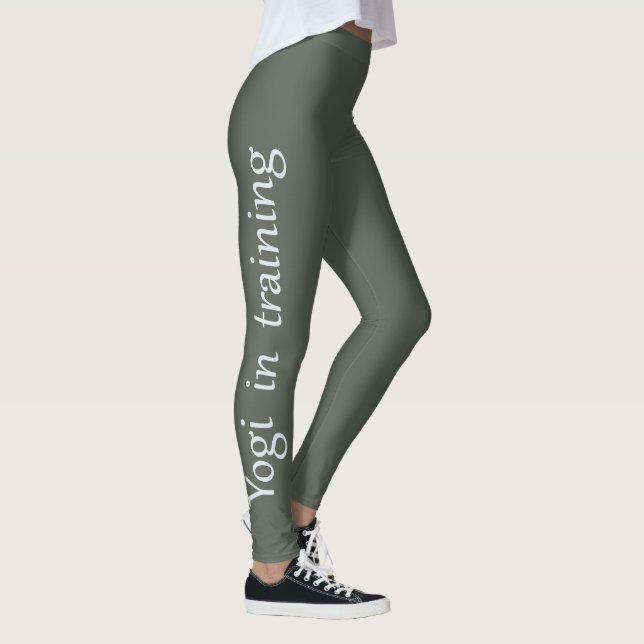 Yogi yoga workout fitness pants army green khaki (Right)