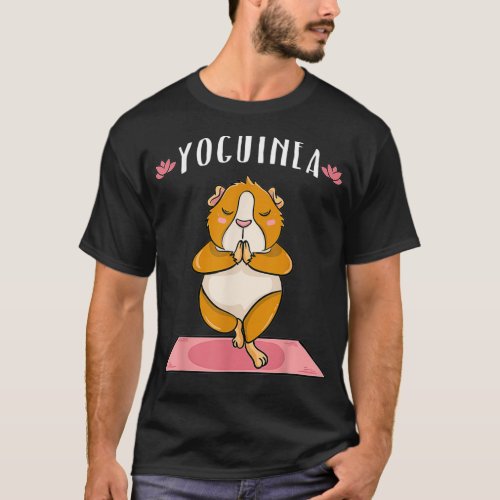Yoguinea Tshirt Guinea Pig Rodent Pet Yoga Meditat