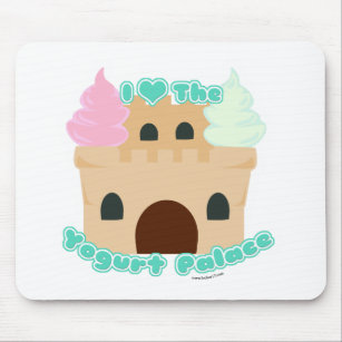 Yogurt Palace Fun Fictional Frozen Froyo Love Logo Mouse Pad