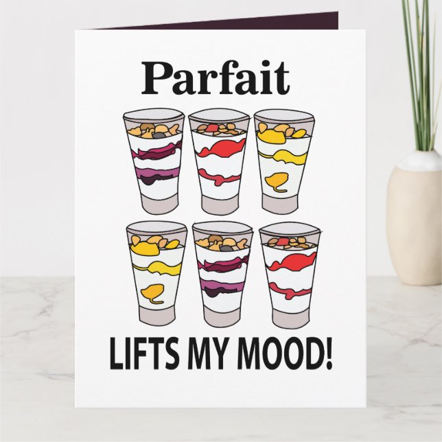 Yogurt Parfait Cold Sweet Fruit Dessert Card (Front)