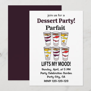Yogurt Parfait Cold Sweet Fruit Dessert Invitation